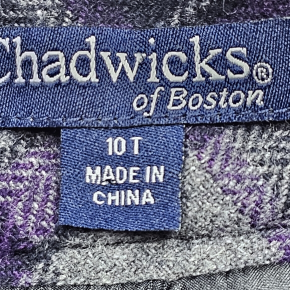 Chadwick’s Purple Plaid Wool Blend Long Pencil Skirt – Size 10 Tall - Picture 6 of 13